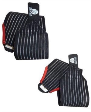 Кистьові бинти Power System PS-6000 Elastic Wrist Support Black/Red (пара) - Зображення 3