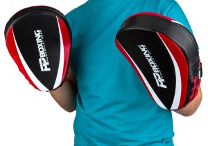 Лапи боксерські PowerPlay 3050 Чорно-Червоні PU [пара] - Зображення 6