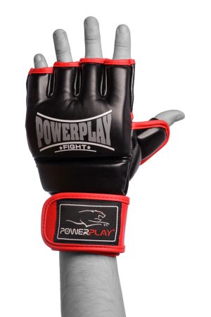Рукавиці для MMA PowerPlay 3058 Чорно-Червоні XL - Зображення 4
