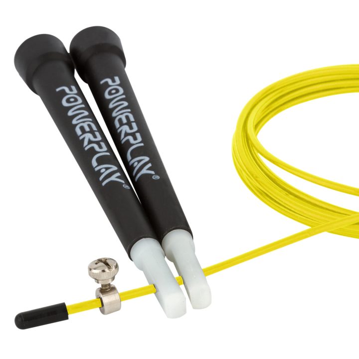 Скакалка швидкісна PowerPlay 4202 Ultra Speed Rope Жовта (2,9m.) - Зображення 2