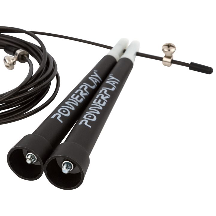 Скакалка швидкісна PowerPlay 4202 Ultra Speed Rope Чорна (2,9m.) - Зображення 5