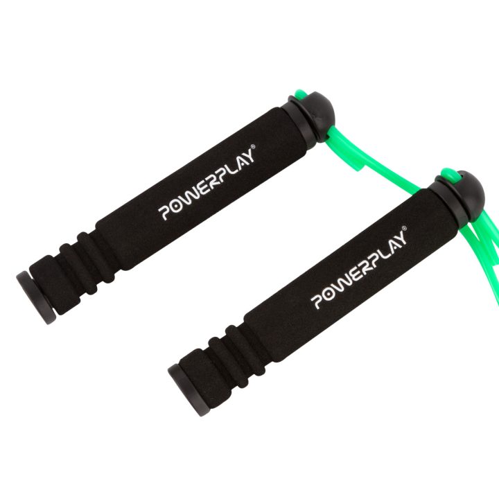 Скакалка PowerPlay 4205 Classic Plus Jump Rope Зелена (2,7m.) - Зображення 3