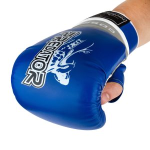 Снарядні рукавиці PowerPlay 3038 Синьо-сірі S (капа в подарунок) - Зображення 6
