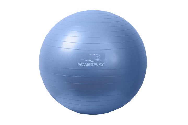 М'яч для фітнесу (фітбол) PowerPlay 4001 Ø65 cm Gymball Синій + помпа - Зображення 6