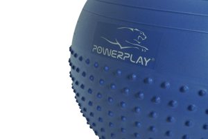 М'яч для фітнесу (фітбол) напівмасажний PowerPlay 4003 Ø65 cm Gymball Синій + помпа - Зображення 3