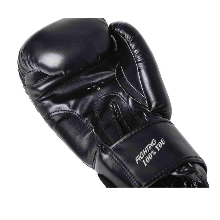 Боксерські рукавиці PowerPlay 3004 Classic Чорні 10 унцій - Зображення 4