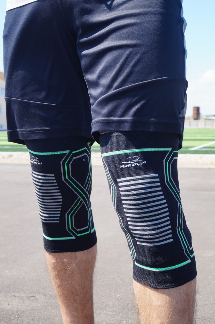 Наколінники PowerPlay 4099 Knee Support Чорно/Зелені S/M (пара) - Зображення 2