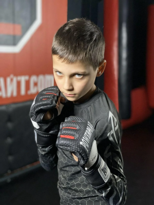 Рукавиці для MMA PowerPlay 3075 Чорні-Білі XL (капа в подарунок) - Зображення 8