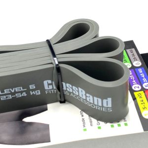 Еспандер-петля (гумка для фітнесу і кроссфіту) PowerPlay 4115 Power Band Сіра (23-54 кг) - Зображення 4
