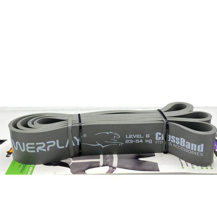 Еспандер-петля (гумка для фітнесу і кроссфіту) PowerPlay 4115 Power Band Сіра (23-54 кг) - Зображення 3
