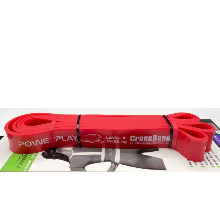 Еспандер-петля (гумка для фітнесу і кроссфіту) PowerPlay 4115 Power Band Червона (14-39 кг) - Зображення 6