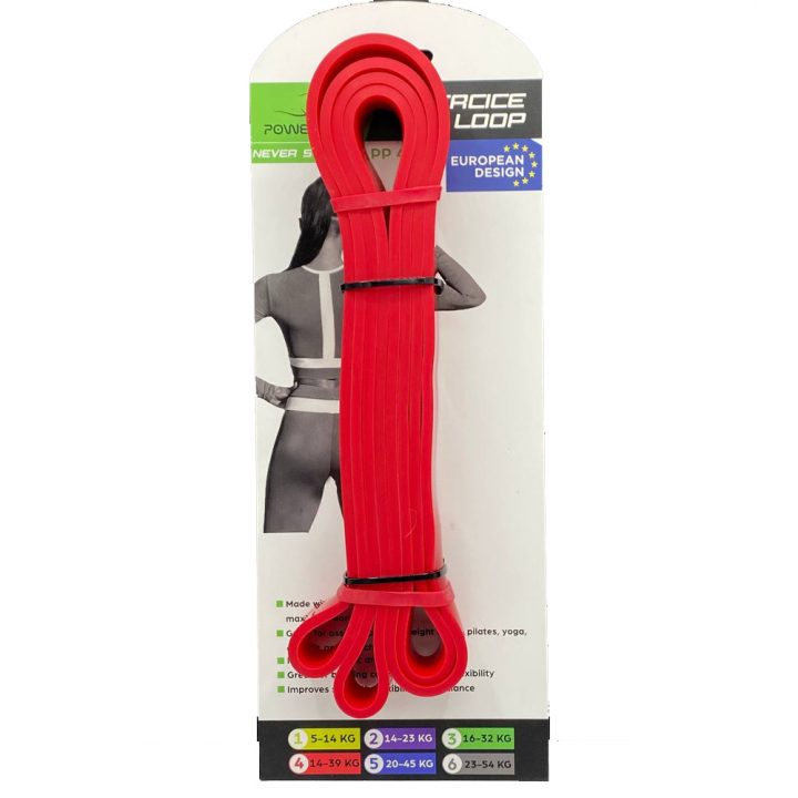 Еспандер-петля (гумка для фітнесу і кроссфіту) PowerPlay 4115 Power Band Червона (14-39 кг) - Зображення 7