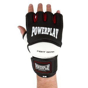 Рукавиці для MMA PowerPlay 3075 Чорні-Білі XL (капа в подарунок) - Зображення 4