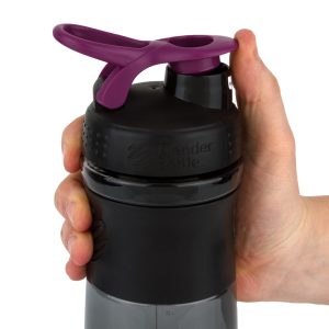 Шейкер спортивний (пляшка) BlenderBottle SportMixer Flip 28oz/820ml Black/Plum - Зображення 4