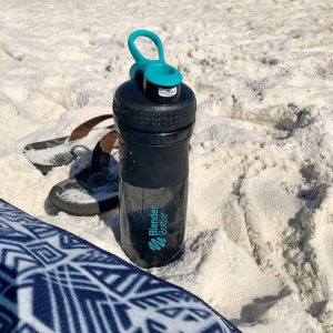 Шейкер спортивний (пляшка) BlenderBottle SportMixer Flip 28oz/820ml Black/Teal - Зображення 7