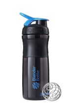 Шейкер спортивний (пляшка) BlenderBottle SportMixer Flip 28oz/820ml Black/Cyan - Зображення 3