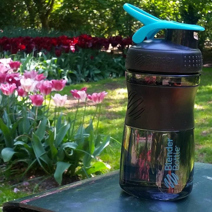 Шейкер спортивний (пляшка) BlenderBottle SportMixer Flip 20oz/590ml Black/Teal - Зображення 6