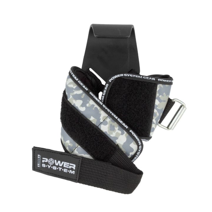 Гаки для тяги на зап'ястя Power System PS-3370 Hooks Camo Black/Grey L - Зображення 6