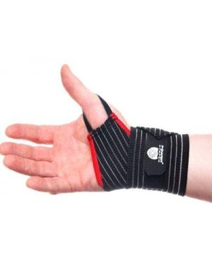 Кистьові бинти Power System PS-6000 Elastic Wrist Support Black/Red (пара) - Зображення 2