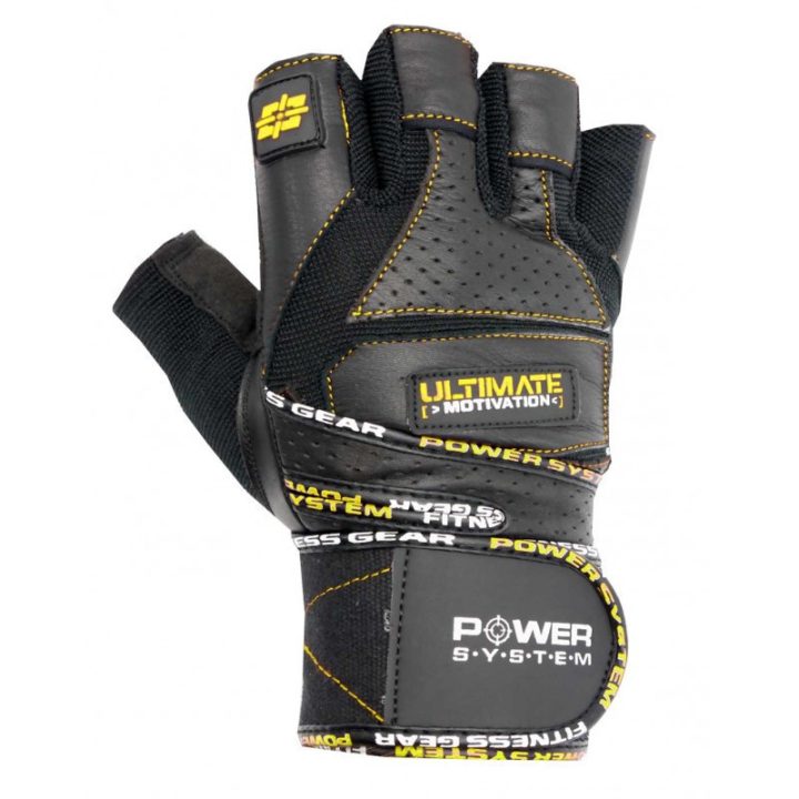 Рукавички для фітнесу Power System PS-2810 Ultimate Motivation Black/Yellow Line L - Зображення 2