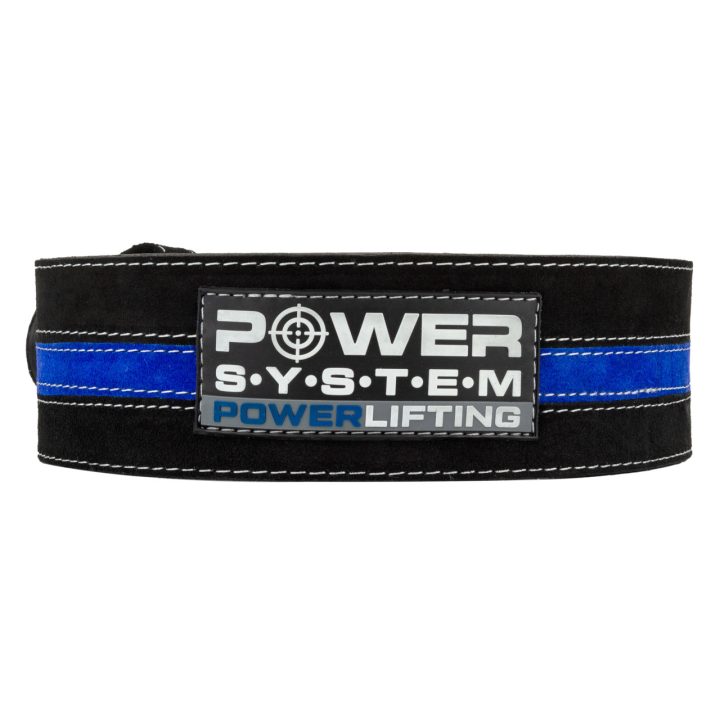 Пояс для пауерліфтингу Power System PS-3800 PowerLifting шкіряний Black/Blue Line M - Зображення 2
