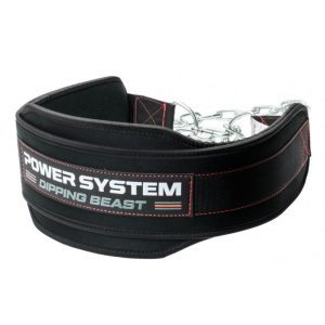 Пояс для обтяжень з ланцюгом Power System PS-3860 Dipping Beast неопреновий Black/Red - Зображення 3