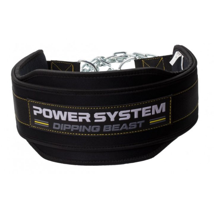 Пояс для обтяжень з ланцюгом Power System PS-3860 Dipping Beast неопреновий Black/Yellow - Зображення 3