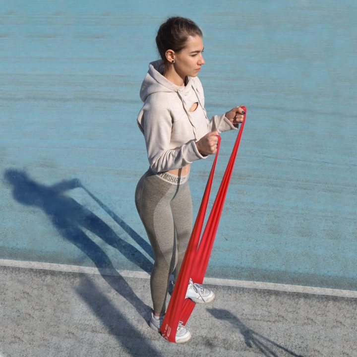 Стрічка-еспандер для спорту та реабілітації Power System PS-4122 Flat Stretch Band Level 2 Red (15-25кг.) - Зображення 8