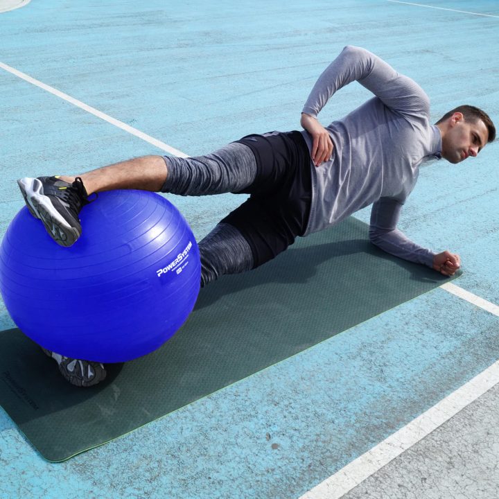 М'яч для фітнесу (фітбол) Power System PS-4018 Ø85 cm PRO Gymball Blue - Зображення 2