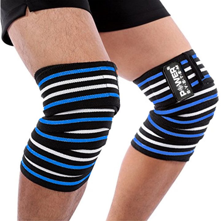 Бинти на коліна Power System PS-3700 Knee Wraps Blue/Black (пара) - Зображення 3