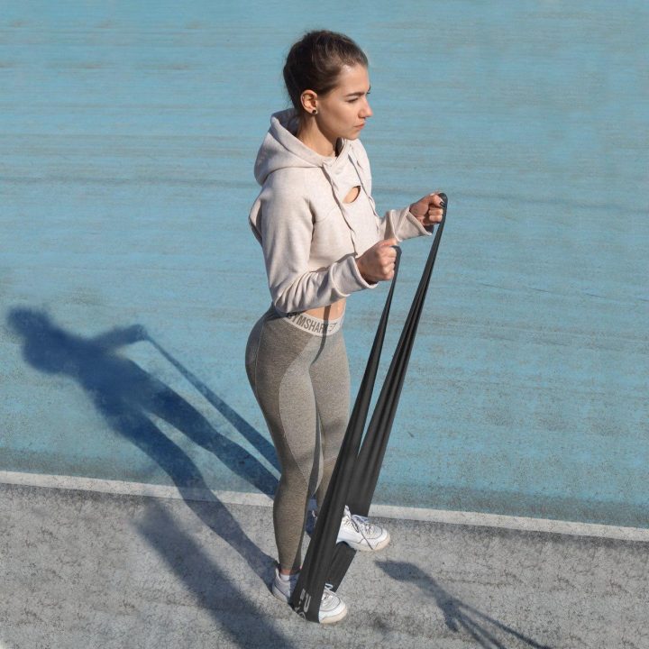 Стрічка-еспандер для спорту та реабілітації Power System PS-4123 Flat Stretch Band Level 3 Grey (25-35кг.) - Зображення 7