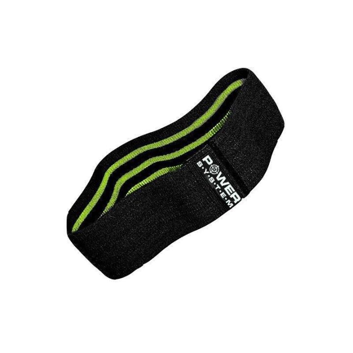 Тканева гумка для фітнесу та спорту Power System PS-4092 Booty Band LVL 2 Black/Green (d_80 см. 12-16кг.) - Зображення 4