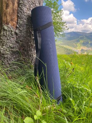 Килимок для йоги та фітнесу PowerPlay 4150 TPE Premium Performance Mat Синій (183x61x0.6) - Зображення 3