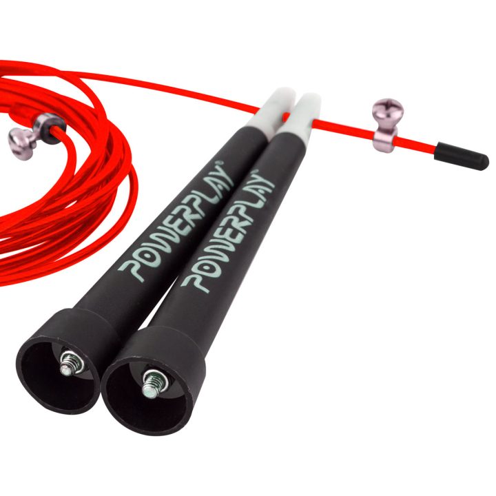 Скакалка швидкісна PowerPlay 4202 Ultra Speed Rope Червона (2,9m.) - Зображення 2