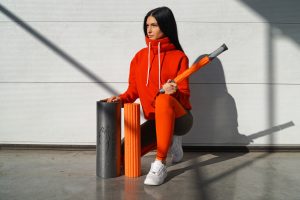 Масажний ролик (роллер) набір 3в1 PowerPlay 4022 Therapy Roller Чорно-помаранчевий - Зображення 9