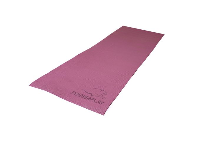 Килимок для йоги та фітнесу PowerPlay 4010 PVC Yoga Mat Рожевий (173x61x0.6) - Зображення 5