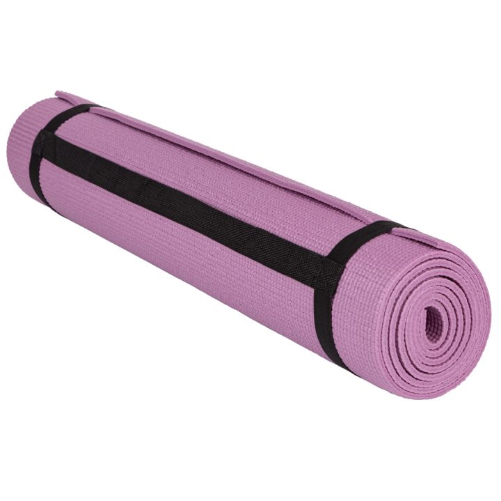 Килимок для йоги та фітнесу PowerPlay 4010 PVC Yoga Mat Рожевий (173x61x0.6) - Зображення 4