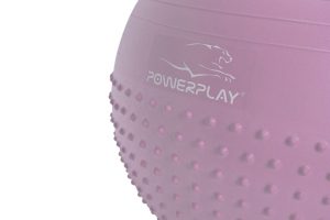 М'яч для фітнесу (фітбол) напівмасажний PowerPlay 4003 Ø65 cm Gymball  Ліловий + помпа - Зображення 2