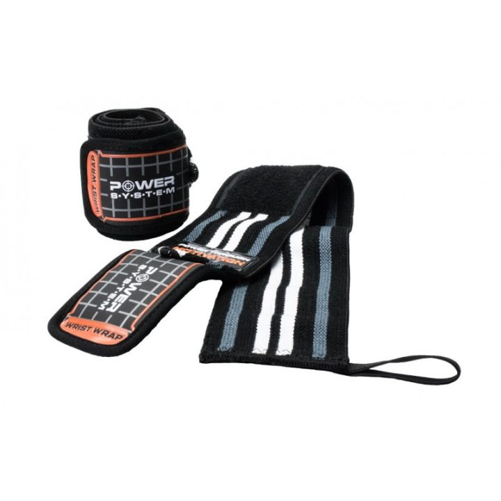 Бинти для зап'ясть (кистьові бинти) Power System PS-3500 Wrist Wraps Grey/Black (пара) - Зображення 3