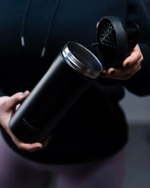 Шейкер спортивний SmartShake металевий Insulated Steel 750ml Black - Зображення 10