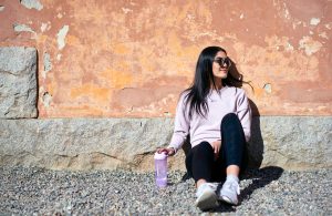 Шейкер спортивний SmartShake Slim 500ml Cotton Pink (Light Lavender) - Зображення 6