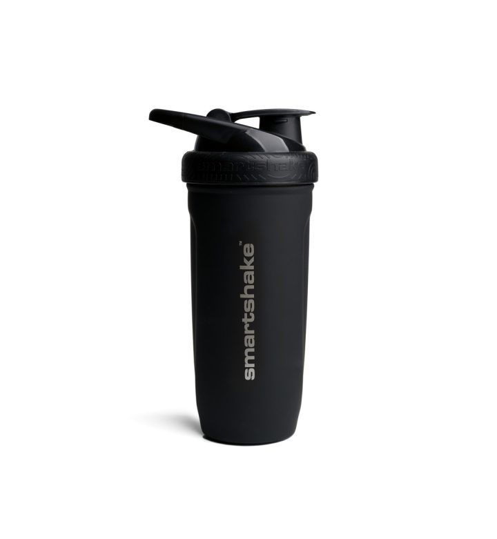 Шейкер спортивний SmartShake металевий Reforce Stainless Steel 30oz/900ml Black - Зображення 2