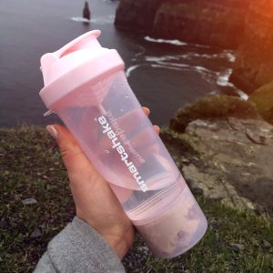Шейкер спортивний SmartShake Slim 500ml Cotton Pink (Light Lavender) - Зображення 4