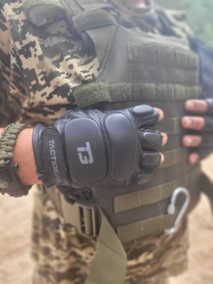 Рукавички тактичні шкіряні без пальців TACTIGEAR PS-8801 Patrol Black L - Зображення 7