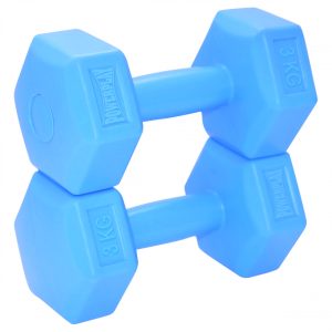 Гантелі композитні PowerPlay 4124 Hercules 2*3 кг. Сині  (пара - 2шт.) - Зображення 7