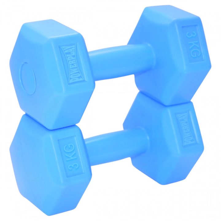 Гантелі композитні PowerPlay 4124 Hercules 2*3 кг. Сині (пара - 2шт.) - Зображення 7