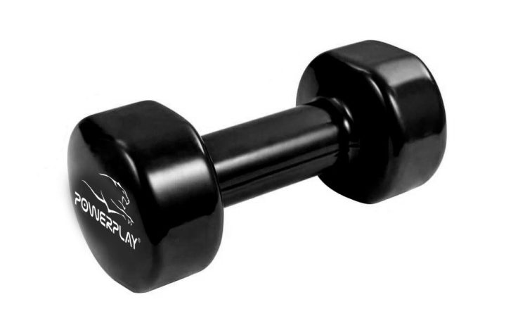 Гантелі вінілові PowerPlay 4125 Achilles 2*5 кг. Чорні (пара - 2шт.) - Зображення 5