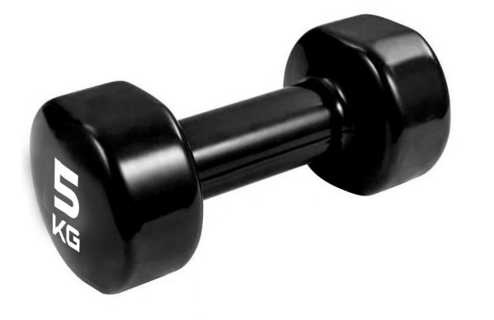 Гантелі вінілові PowerPlay 4125 Achilles 2*5 кг. Чорні (пара - 2шт.) - Зображення 6