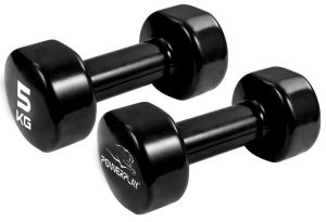 Гантелі вінілові PowerPlay 4125 Achilles 2*5 кг. Чорні (пара - 2шт.) - Зображення 7