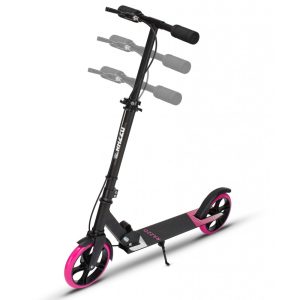 Самокат із ручним тормозом Razzo CITY 200 мм. алюмінієвий HUL1-200 Black/Pink - Зображення 5